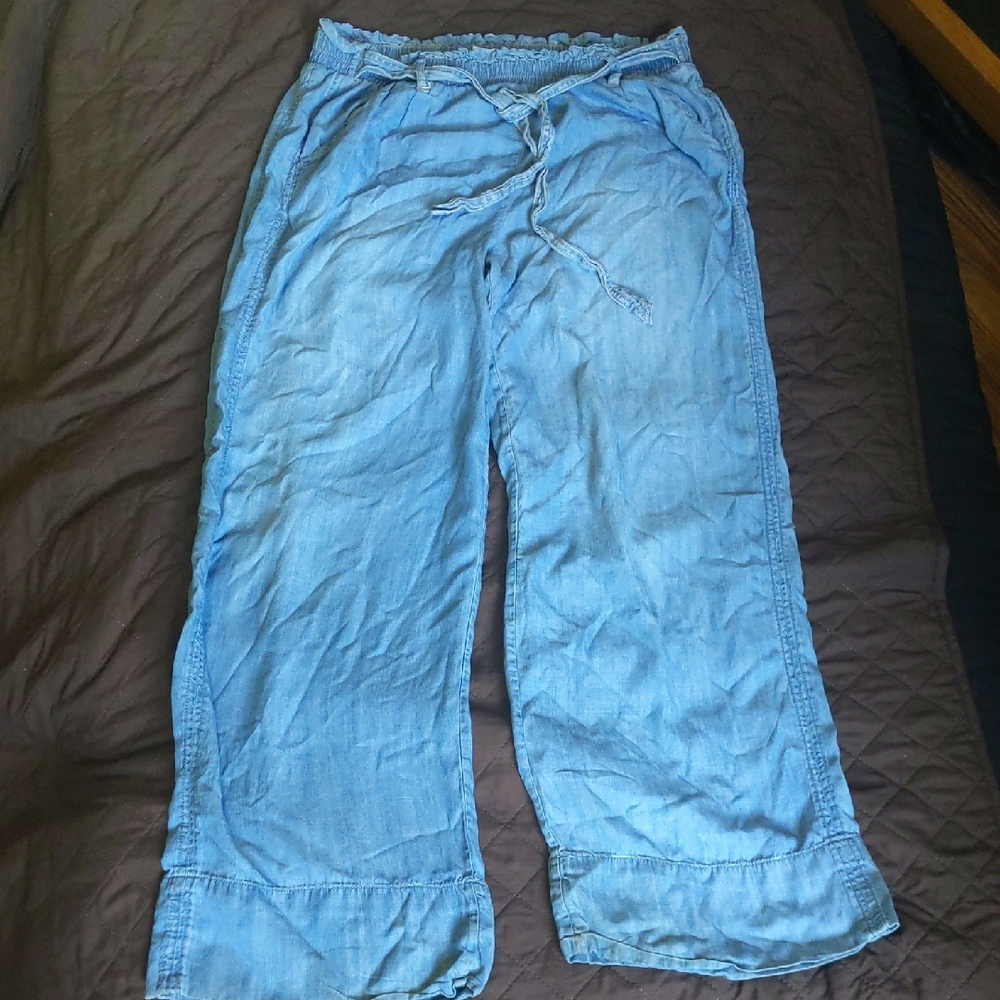Knox Rose Denim Blue Drawstring Pants